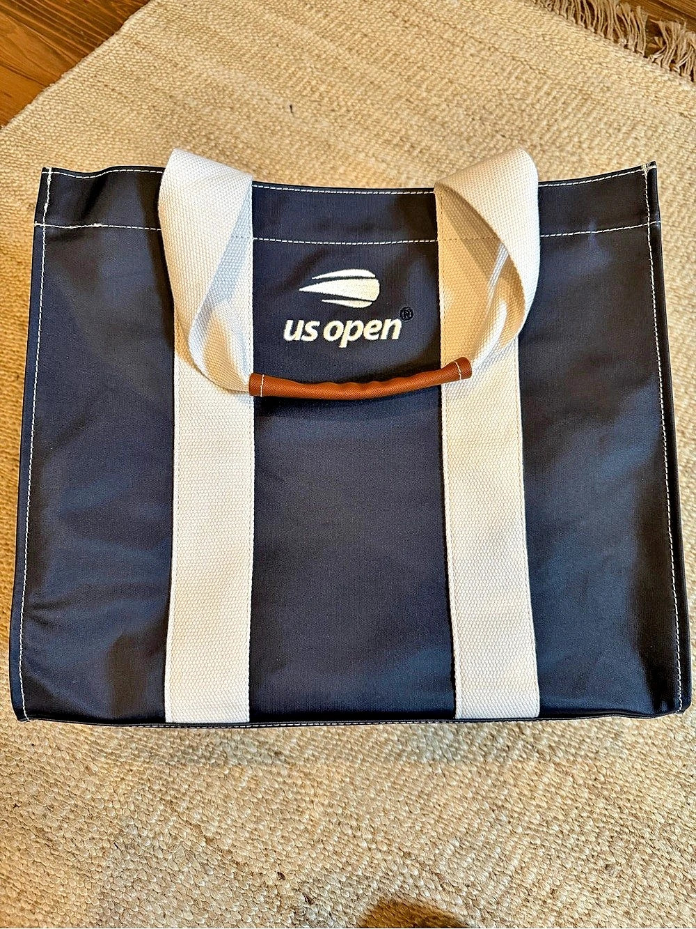 US Open Navy Waxed Canvas Tote